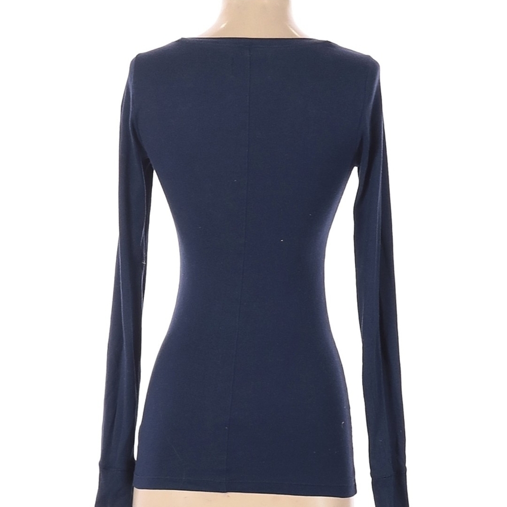 American Eagle Outfitters Dark Blue Long Sleeve Top - Picture 2 of 2